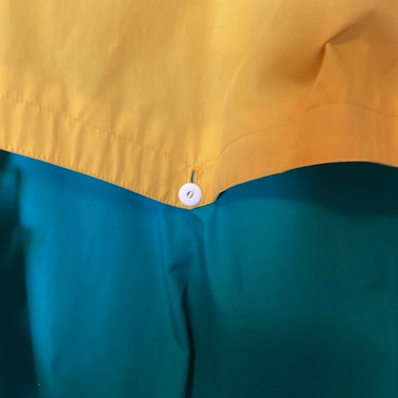 VTG 1990s Braefair Sport woman’s Sz M jacket w shoulder pads Yellow teal sailing - Picture 10 of 14